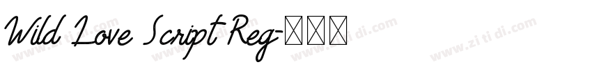 Wild Love Script Reg字体转换